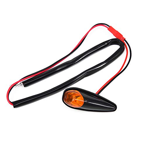 Luces intermitentes universales amarillas traseras de freno para motocicleta con cables 2 uds 3
