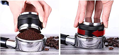 Grehge 51mm 2 in 1 Leveler & Tamper, Espresso Distribution Tool, Adjustable Depth Both Sides