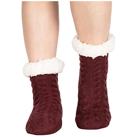 Polar Women's Fleece Lined Slipper Socks Cover