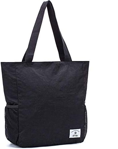 ETidy Large Capacity Foldable Tote Bag With Zipper Water-resistant SandproofWomen Beach Bag Handbag GymBag Travel ShoppingBag - Image 6