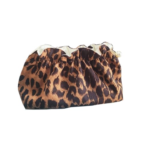 LOGUTIA 1pcs Leopard Print Makeup Bag Leopard Print Storage Bag Makeup Suitcase Leopard Print Cosmetic Bag Leopard Makeup Bag Leopard Spots Canvas Cosmetic Bag. (large)
