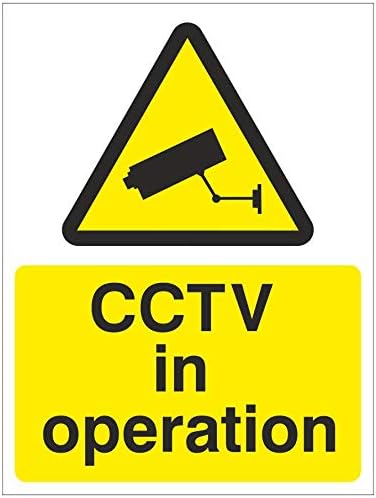 Pack of 2 x CCTV in Operation Signs 150mm x 200mm - Self Adhesive (WAG.07W-SA-PACKOF2)