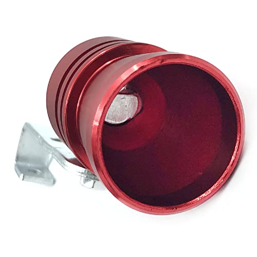 Devmo 2Pcs Xl Size Aluminum Alloy Universal Turbo Sound Exhaust Muffler Pipe Whistle Car Roar Maker Red #TOP6