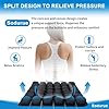 Sodurue Travel Cushion Airplane Seat,Airplane Seat Cushion for Long Flights,Press Type Air Inflatable Wheelchair Seat Cushion,49 Airbags,for Car,Office,Stadium,Ergonomic Comfort Support,Heavy Duty
