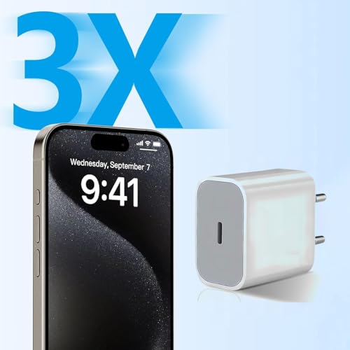 Image of NIZIX 20W PD Charger Adapter & Original Cable Compatible with iPhone 14 /14Plus /14Pro /14Promax 13 /13Pro /13Promax 12 /12Pro /12 /11 /X /Xr Series (White)