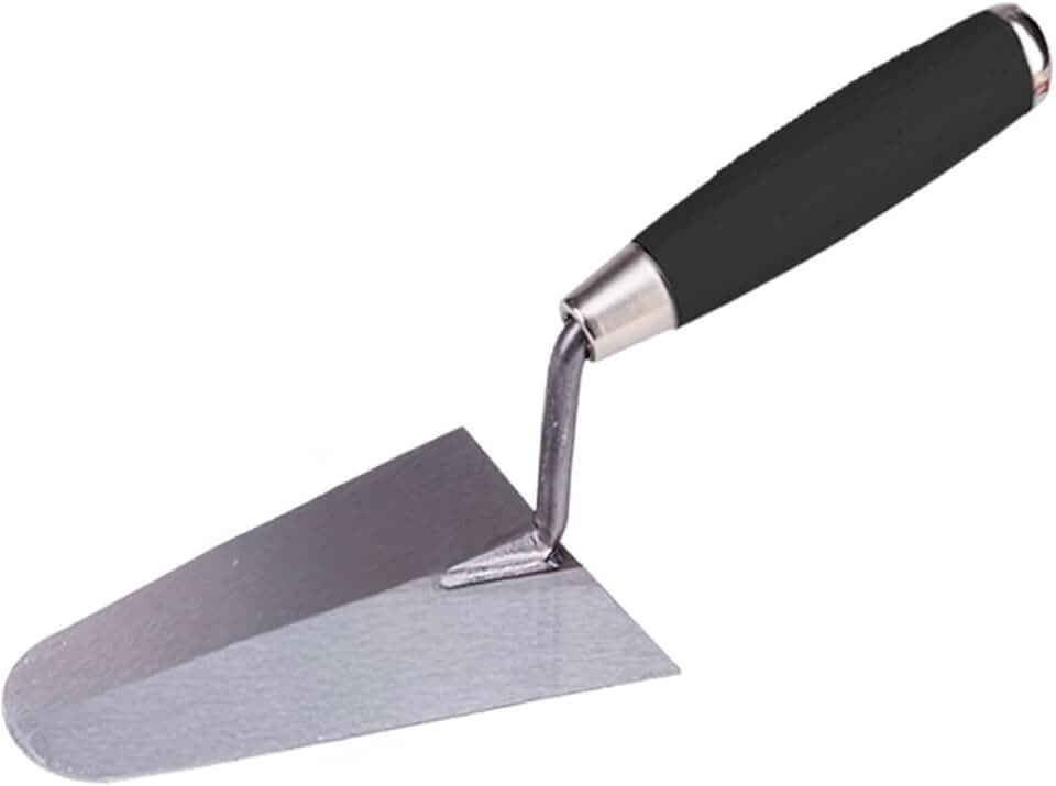 Colher de Pedreiro, Metal com Cabo de Madeira, Ferramenta para Alvenaria e Reboco