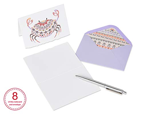 Image of Papyrus Blank Cards with Envelopes, Crab (8-Count)