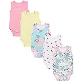 Ärmellose Baby Bodys für Mädchen im preisattraktiven 5er Set. Ein unverzichtbarer Bestandteil in jeder Baby-Garderobe!