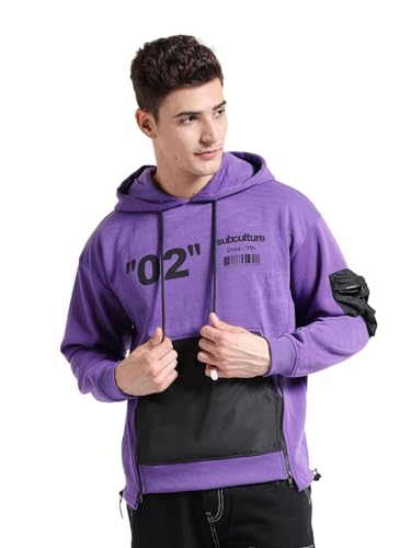 Image of The Indian Garage Co Men Oversized Placement Print Overhead Hooded Sweatshirt