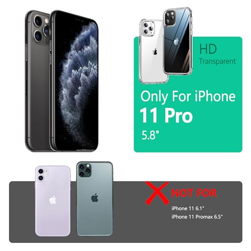 Image of ONES for iPhone 11 Pro Slim Case Clear, [PC + TPU Hybrid][Compatible with MagSafe][Military-Grade Drop Protection][Anti-Yellowing], Shockproof Silicone Hard Cover, Transparent Case