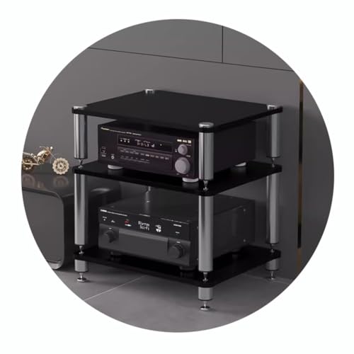 Mueble para componentes de video y audio que evita saltos en tocadiscos