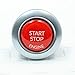 Price comparison product image Start Stop Engine Button Sticker (1 Piece) Repair Switch Protection Cap Replacement Button Button Cover Ignition Key Cover Ignition Red