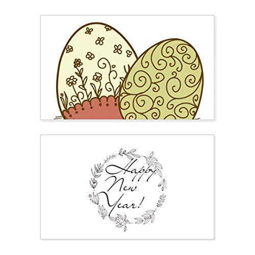 Tarjeta conmemorativa de año nuevo con el original y colorido motivo de huevo de Pascua