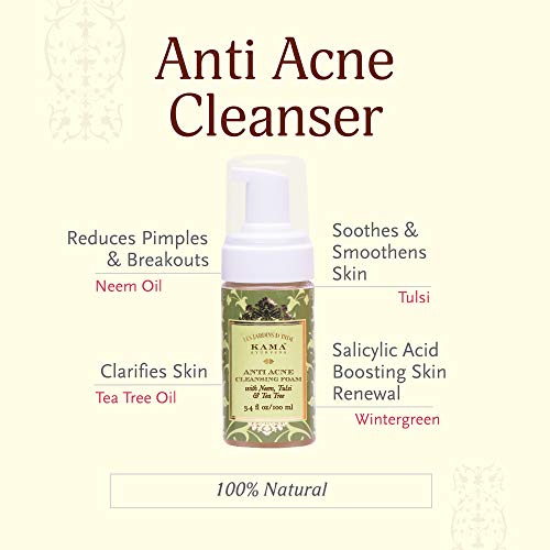 Kama Ayurveda Anti Acne Cleansing Foam, 100ml