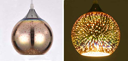 Moderne 3d Bunte Glaskugel Pendelleuchte - Neuheit Glas Lampe Led Feuerwerk Kugel Leuchtstern Bunter Kronleuchter E27… – Bild 7