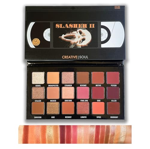 Creative Soul Cosmetics Slasher II Eyeshadow Palette, Horror Movie Neutral