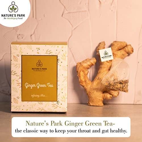 Image of Nature's Park Ginger Green Tea Box - Pack of 20 TeaBags