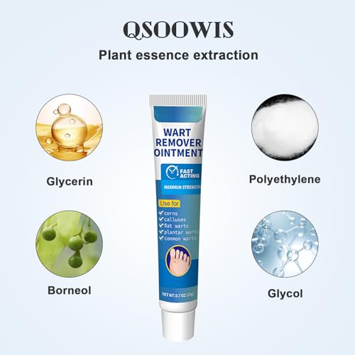 Wart Remover Ointment with 17% Salicylic Acid for Common, Flat, Plantar Warts and Corns (Blue) - Image 7