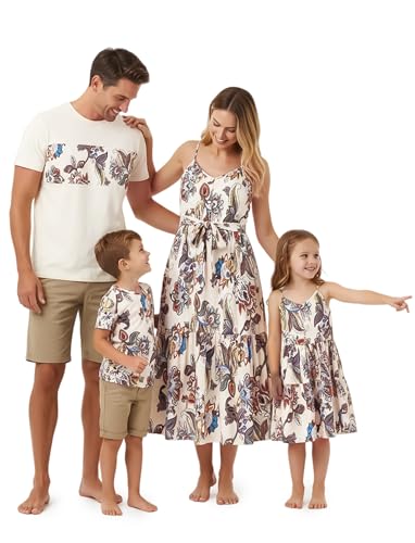 Image of PATPAT Matching Hawaiian Outfits for Family Summer Dress & Tee Sets | Mommy and Me Dresses, Hawaiian Dresses for Women, Matching Hawaiian Outfits for Couples, Beach Vacation, Family Photoshoot