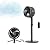 Shark FlexBreeze Pedestal & Tabletop Oscillating Fan with Remote, Indoor & Outdoor Oscillating Fan, Portable Fan With Mist, Corded & Cordless Fan with InstaCool Misting Attachment, FA222