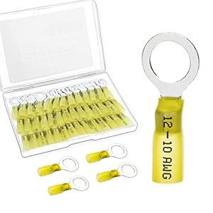 Housun 60 Stück 12-10AWG Ringkabelschuhe