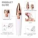 Facial Hair Removal for Women,2 in 1 Electric Hair Removal Device for Chin Upper Lip Peach Fuzz & Rechargeable Eyebrow Trimmer with LED Light for Precise Shaping