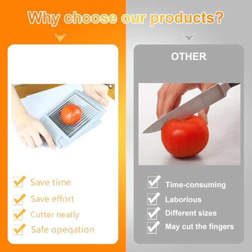 Tomato Slicer,Stainless Steel Tomato Cutter Dedicated Tomato Slicing Tool Portable and Eas - image 2