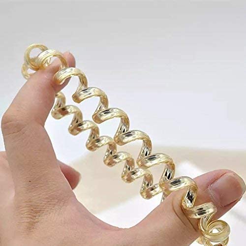 Rubela Spiral Ponytail Holder Telephone Wire Hair Rings Slinky Head Elastic Tie Rubber Bands Unbreakable for Girls and Women 1