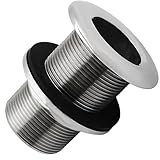 YANYUCB 316 Stainless Steel Thru-Hull Fittings with Nut&Custom Gasket for Boats, Yachts or Rvs(B-1-1/4 inch)