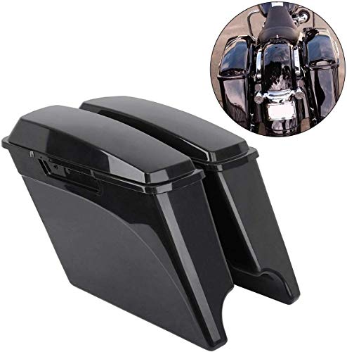 Ambienceo One Pair Unpainted Hard Saddle Bags Saddlebags + Lids for 1993-2013 Harley