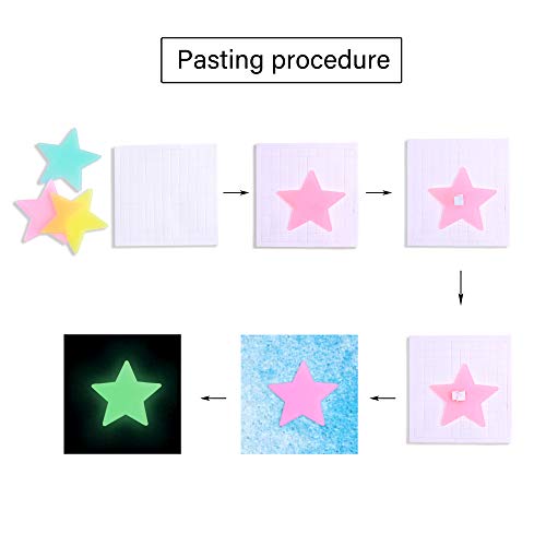 Am Amaonm 100 Pcs Colorful Glow In The Dark Luminous Stars Fluorescent Noctilucent Plastic Wall Stickers Murals Decals For Home Art Decor Ceiling Wall Decorate Kids Babys Bedroom Room Decorations #TOP4