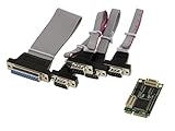 Conector externo: 4 x RS-232 DB9 macho / 1 x paralelo DB25 hembra.