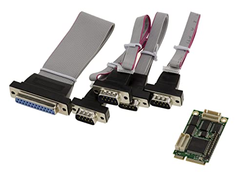 Tarjeta Mini PCIe que Soluciona Falta de Puertos COM RS232 y LPT DB25 en Placas Modernas