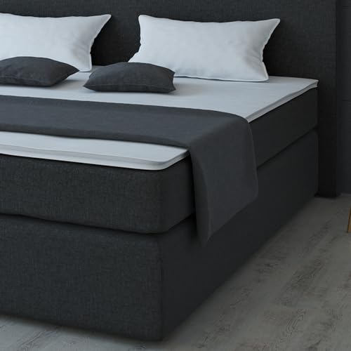 Boxspringbett VitaliSpa in Schwarz, 200 x 160 cm mit Stauraum