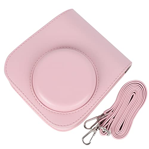 Vikye Mini Bolsa de cámara de Moda, Funda Protectora de cámara, Cuero PU Simple y Hermoso para Fujifilm, cámara Instax Mini 11,(Pink)
