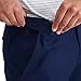 Haggar mens Premium No Iron Khaki Classic Fit Expandable Waist Flat Front Pant, Dark Navy, 34x34
