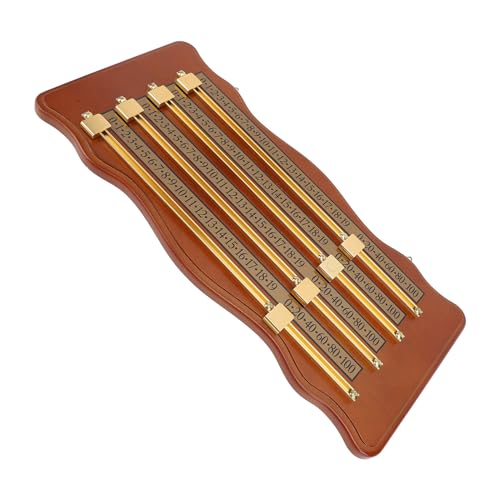 Marcador de billar de madera CHICIRIS con diseño de 4 pistas miniatura 5