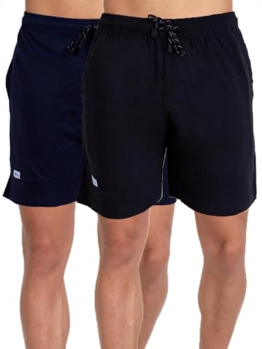 Image of T.T. Cotton Blend Shorts for Men | Regular Fit | Elasticated & Zipper | 2 Sided Pockets & 1 Back Pocket | Solid | Above Knee Length Bermuda Short | Ideal for Casual Outings