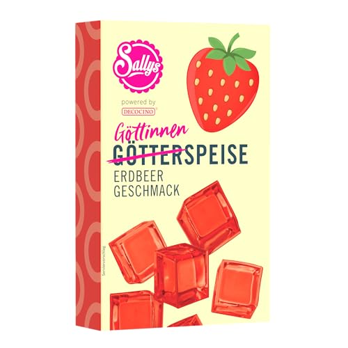 DECOCINO meets SALLY - Göttinnenspeise Erdbeere 2 x 15g - Perfekt als Nachspeise Tortendeko Dessert etc. Unvergleichlich guter Geschmack