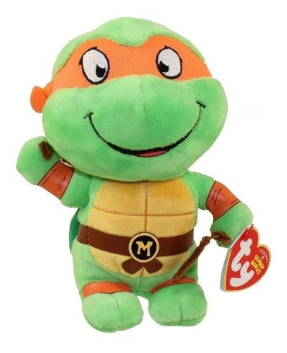Pelúcia Michelangelo Tartarugas Ninjas Ty Beanie 15cm