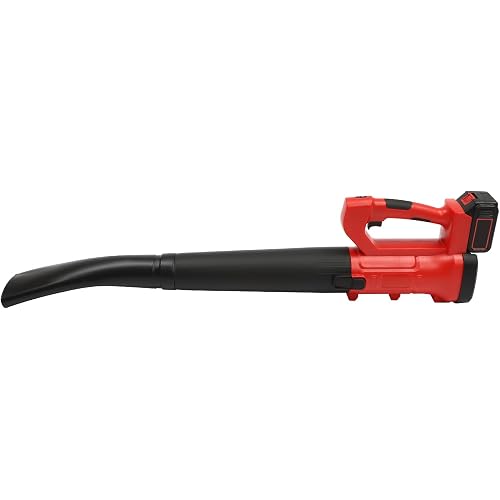 Cordless Leaf Blower, 21V 6-Speed Electric Leaf Blower with Battery and Charger, 2 Interchangeable Nozzles, Lightweight Handheld Blowerfor Lawn Driveway Leaves Pet Hair