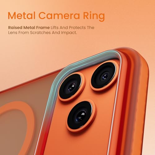 Image of CASEGEAR Bold Pro Back Cover Case Compatible with iPhone 17 Pro Max | 14.8 Feet Drop Protection | Compatible with MagSafe | 360 Complete Protection | Shockproof & Scratch Resistant | Orange