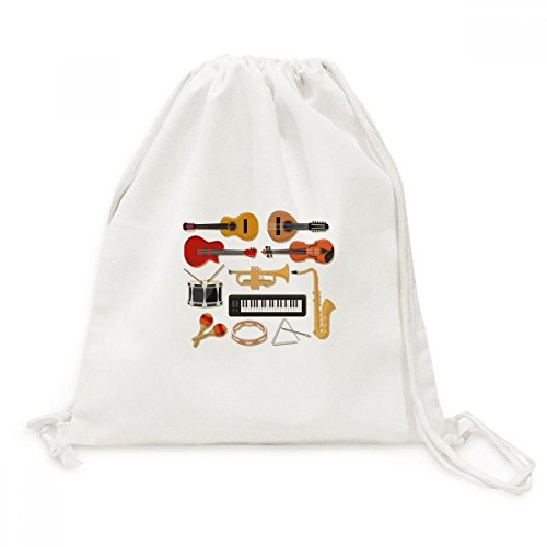 Sac cordon guitare piano trombone en toile pour voyage