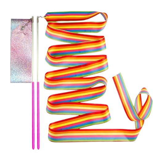 Cintas de Baile, 2 Pcs Cintas de Danza rítmica, Cinta Gimnasia Ritmica Niña, Gimnasia Ritmica Niña, Cintas de Danza Rítmica de 2m para Niños