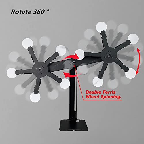 Atflbox Rotating Metal Dynamic Shooting Practice Target Stand With 10 Steel Plates For Pistol Airsoft Bb Gun (Double Star) #TOP3