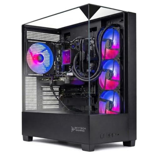 Image of Skytech Gaming Shadow 5 Gaming PC, Intel i7 14700F 2.1GHz, NVIDIA RTX 5060 Ti 8GB VRAM, 1TB NVMe SSD, 16GB DDR4 RAM 3200, 750W Gold PSU, 360 ARGB AIO, Wi-Fi 5, Windows 11, Desktop