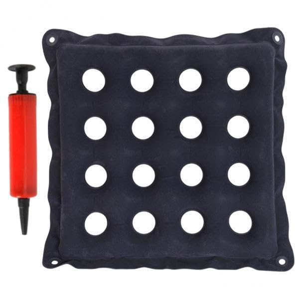 SAZ DEKOR® 2xInflatable Cushion 16 Hole Comfortably for Office Car Adult Flocking Blue