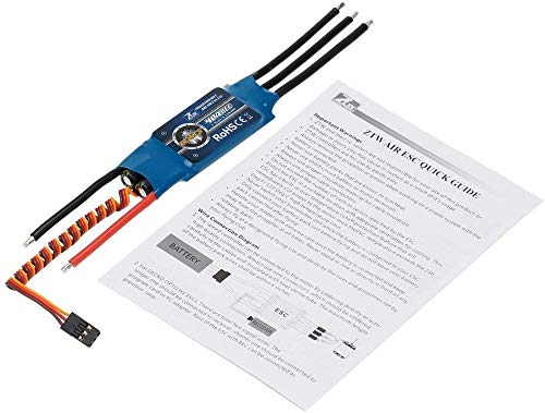 Dancing Wings Hobby BE240 ZTW 40A Brushless ESC RC Airplane Electric Speed Controller Brushless ZTW Air 40A ESC Beatles Series for Fixed Wing Airplane Accessory;1pcs and 2pcs for Choice (BE240 *2pcs)
