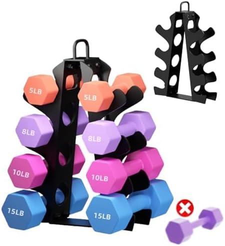 3-Tier | 4-Tier Dumbbell Rack for Dumbbells , A-Frame Weight Stan...