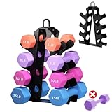 3-Tier | 4-Tier Dumbbell Rack for Dumbbells , A-Frame Weight Stand Only, Compact Space-Saving Design for Home Gym, Heavy-Duty Alloy Steel Organization Rack (Dumbbells Not Included)